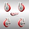 Service Caster 5 Inch 316SS Red Polyurethane Wheel Swivel Bolt Hole Caster Brakes SCC, 2PK SCC-SS316BH20S514-PPUB-RED-2-TLB-2 - alternate 2